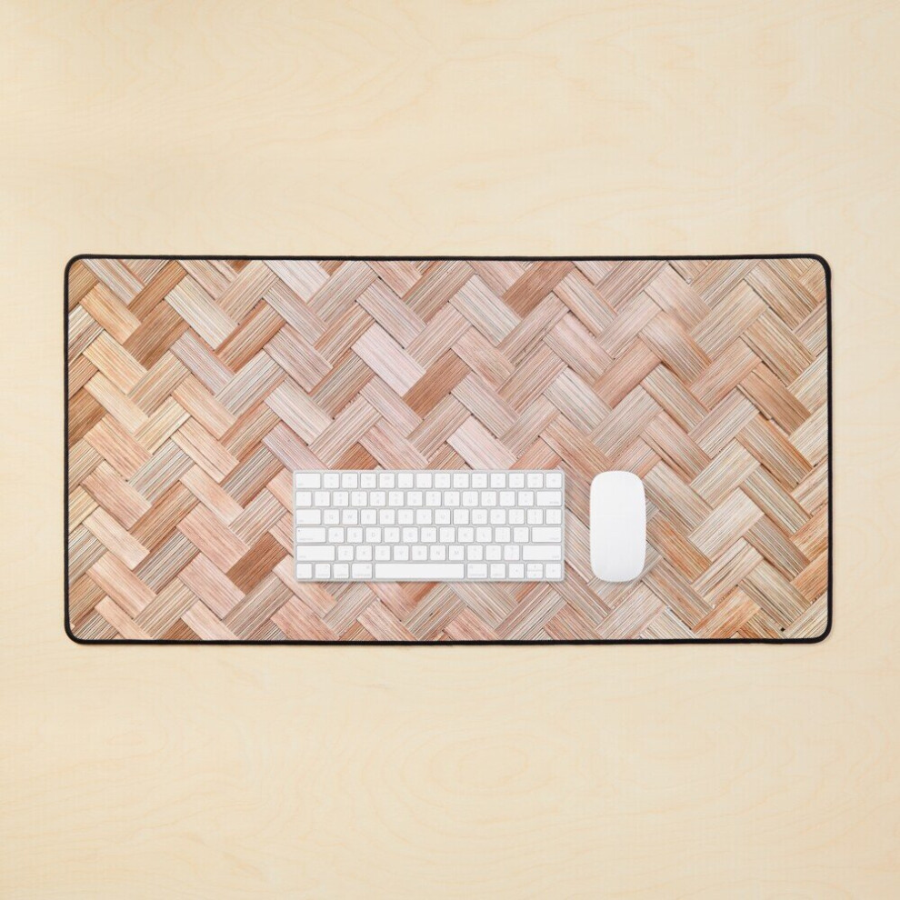 Desk Mat Bamboo Wood Texture Large Gaming Mouse Pad 35X16 Inch 7802738376890