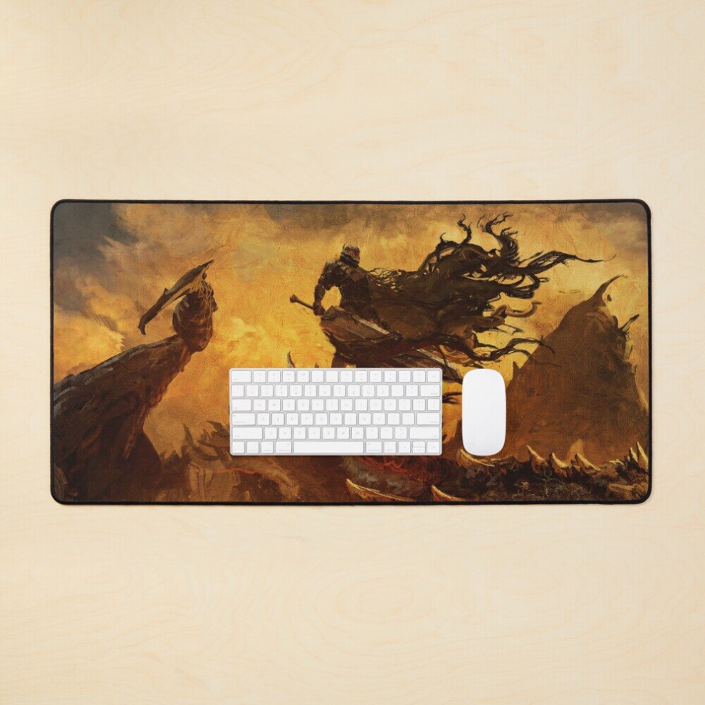 Desk Mat Dragon Slayer Large Gaming Mouse Pad 35X16 Inch 7802738323719