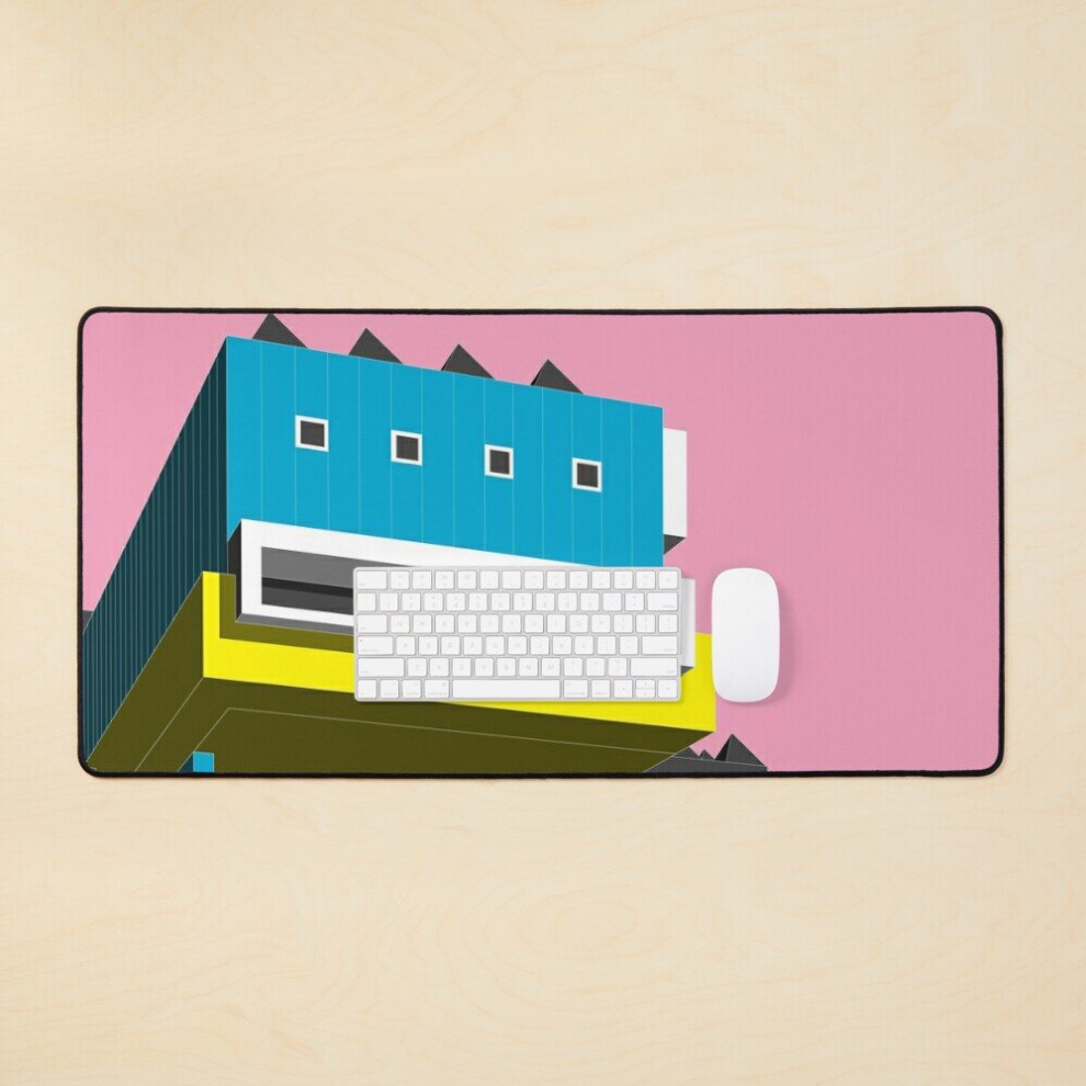 Desk Mat Hayward Gallery, Uk Print, Cityscape, Poster, Artwork, Architecture Print, Wall Art, Home Decor, Wall Large Gaming Mouse Pad 35X16 Inch 7802738372847