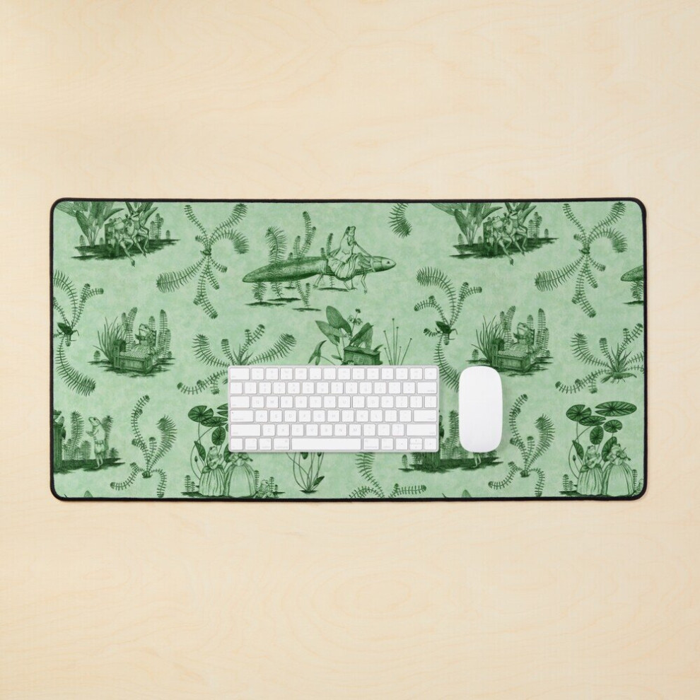 Desk Mat Frog Toile ( On ) Large Gaming Mouse Pad 35X16 Inch Green 7802738377637