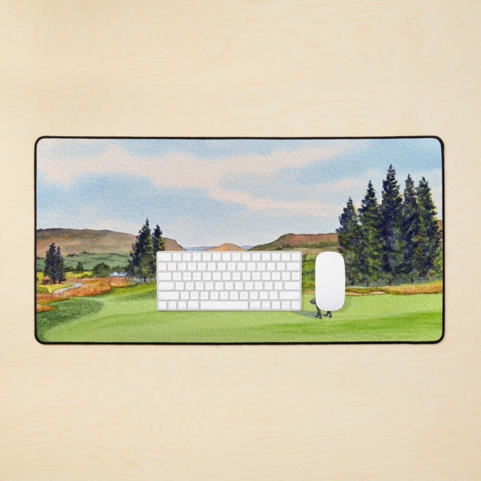Desk Mat Pga Centenary Golf Course Gleneagles Scotland Hole #1 Large Gaming Mouse Pad 35X16 Inch 7802738386943