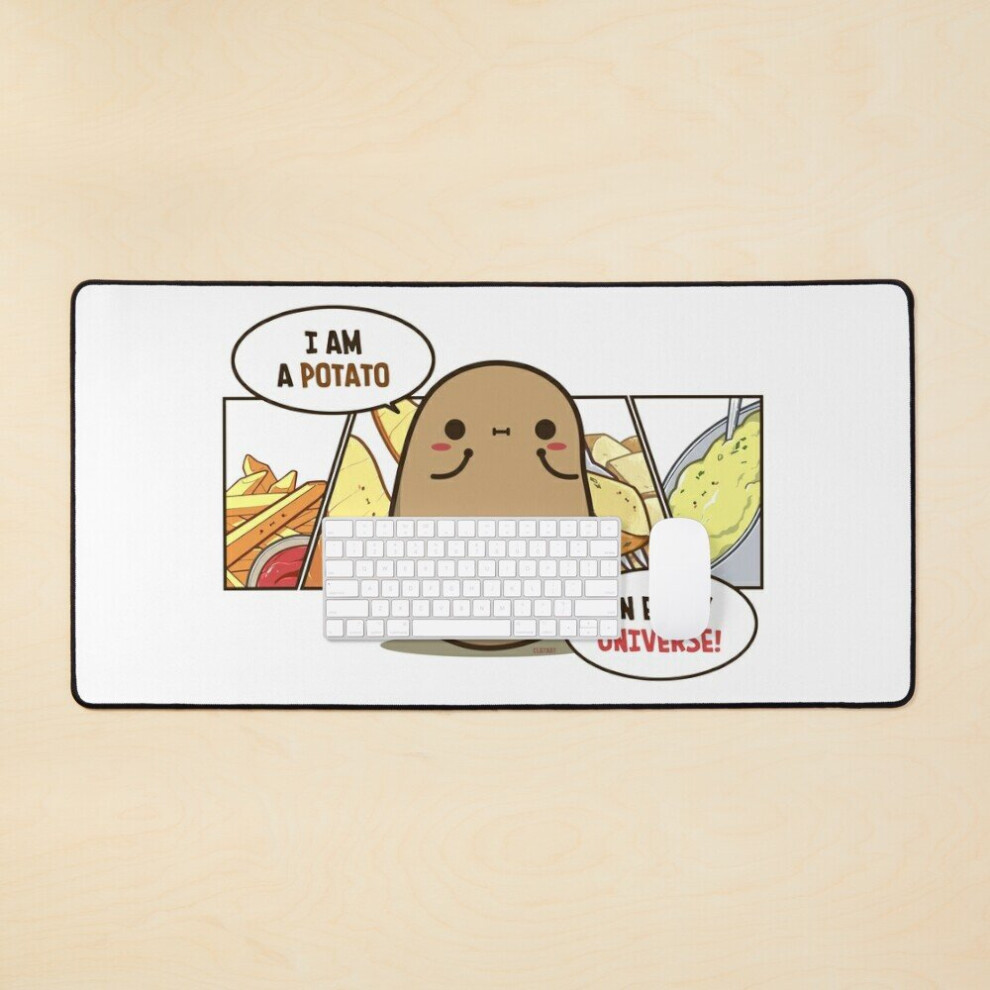 Desk Mat Cute Potato In Every Universe Large Gaming Mouse Pad 35X16 Inch 7802738395983