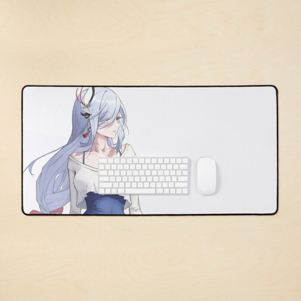Desk Mat Shenhe Genshin Impact #4 Large Gaming Mouse Pad 35X16 Inch 7802738365931