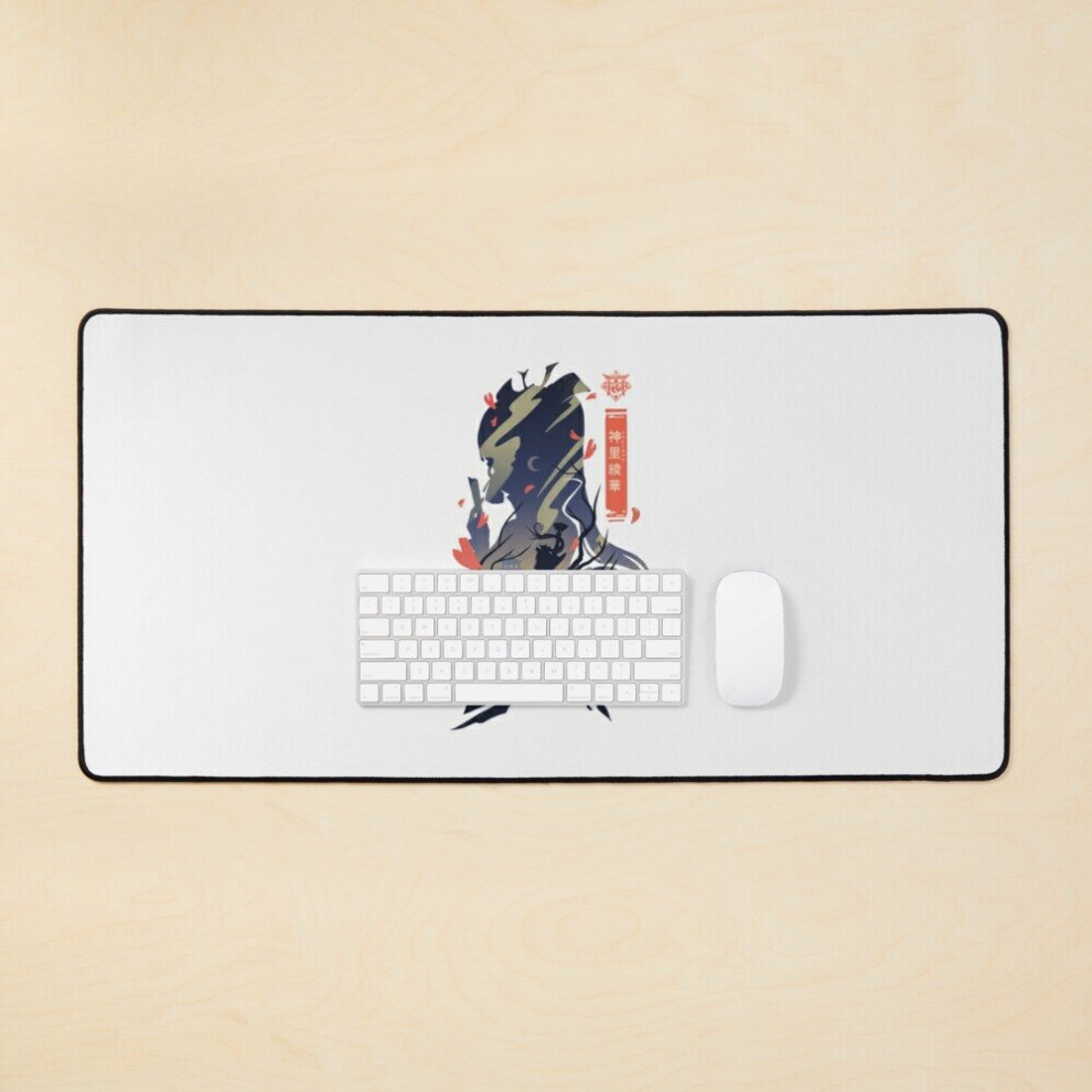 Desk Mat Ayaka Kamisato - Genshin Impact| Perfect Gift Large Gaming Mouse Pad 35X16 Inch 7802738381542