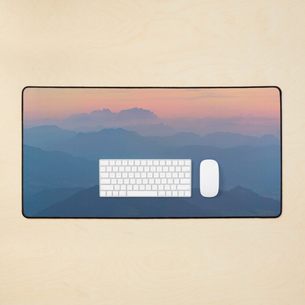 Desk Mat Sunset Mountains Large Gaming Mouse Pad 35X16 Inch 7802738331226