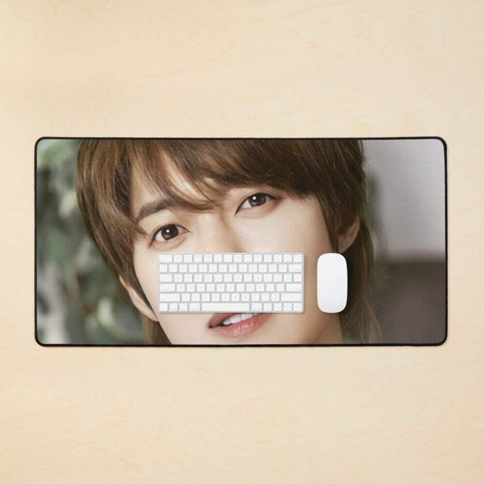 Desk Mat Kim Hyun Joong Large Gaming Mouse Pad 35X16 Inch 7802738377170