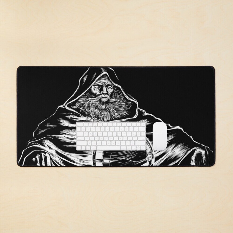 Desk Mat Pondering The Orb - Detailed Meme Illustration Large Gaming Mouse Pad 35X16 Inch 7802738357011