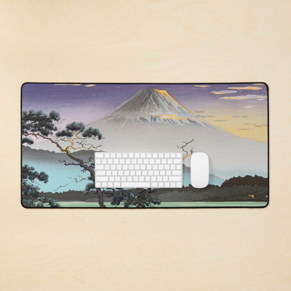 Desk Mat Fuji From Lake Sai - Evening View From Lake Sai Large Gaming Mouse Pad 35X16 Inch 7802738318722
