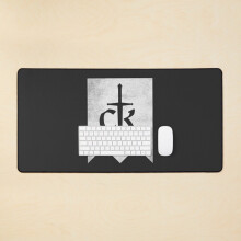 Desk Mat Crusader Kings 3 Distressed Logo Large Gaming Mouse Pad 35x16 inch