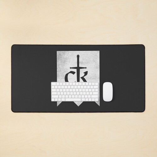 Desk Mat Crusader Kings 3 Distressed Logo Large Gaming Mouse Pad 35x16 inch