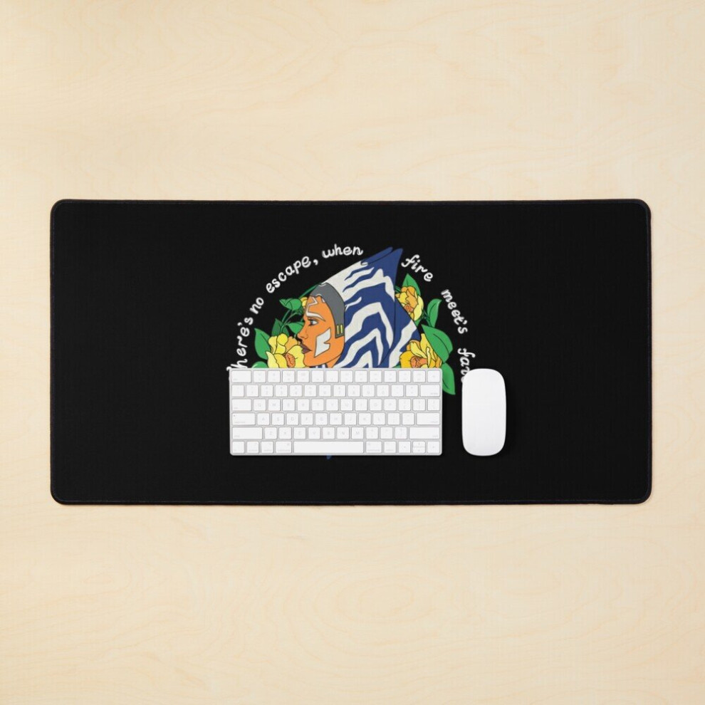 Desk Mat When Fire Meets Fate Ahsoka-Tano Large Gaming Mouse Pad 35X16 Inch 7802738348491