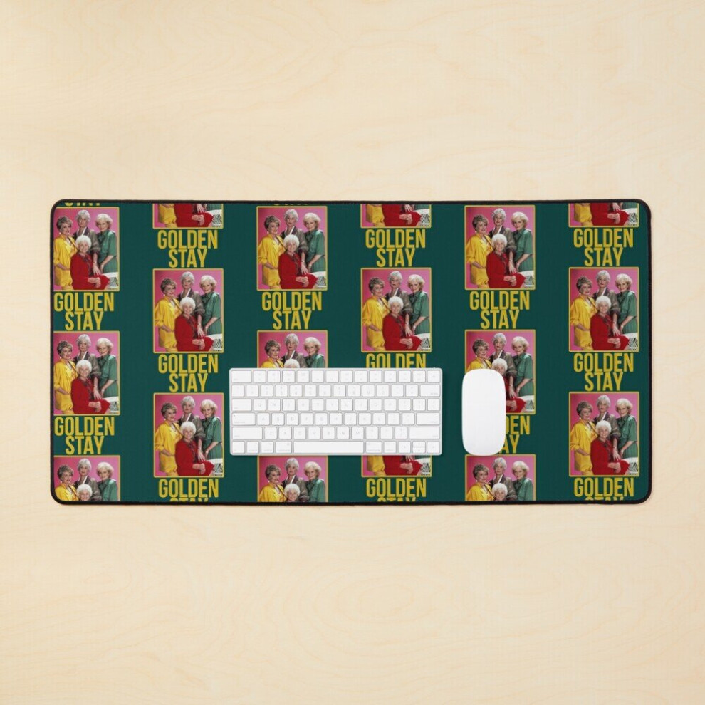Desk Mat Girls Large Gaming Mouse Pad 35X16 Inch Golden 7802738353839