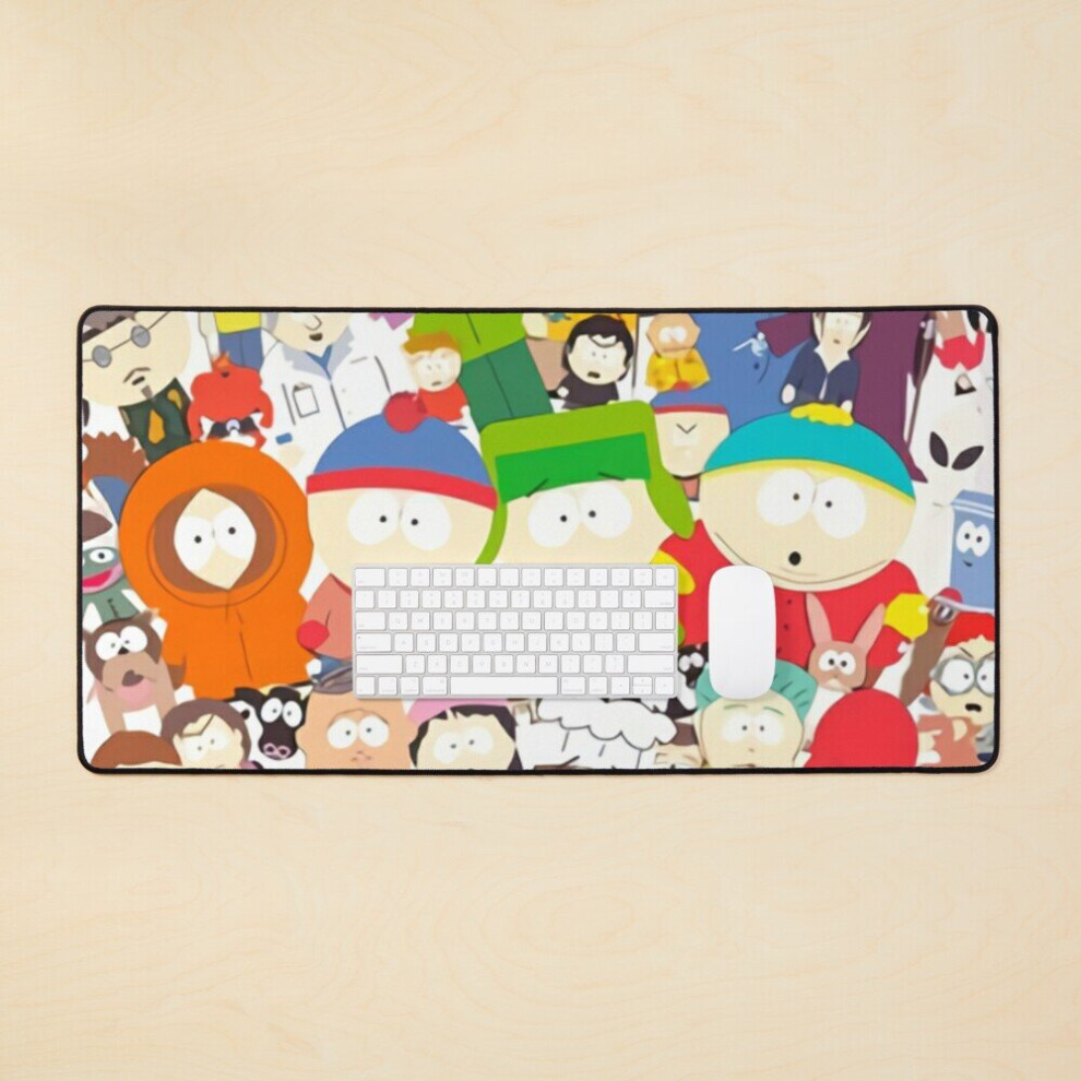 Desk Mat South Park All Characters Vintage Large Gaming Mouse Pad 35x16 inch