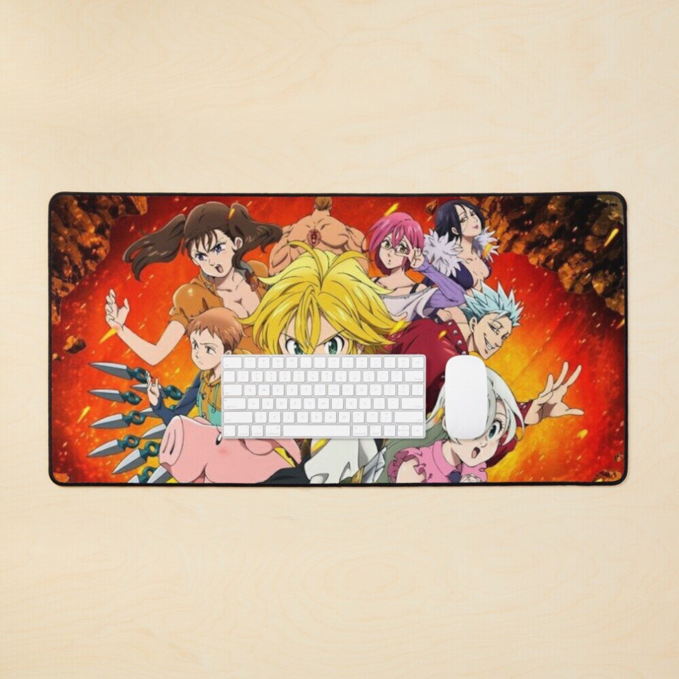 Desk Mat Seven Deadly Sins Large Gaming Mouse Pad 35X16 Inch 7802738337099