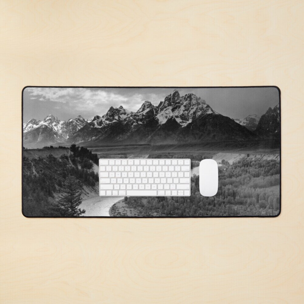 Desk Mat Tetons And The Snake River - 1942 Large Gaming Mouse Pad 35X16 Inch 7802738398106
