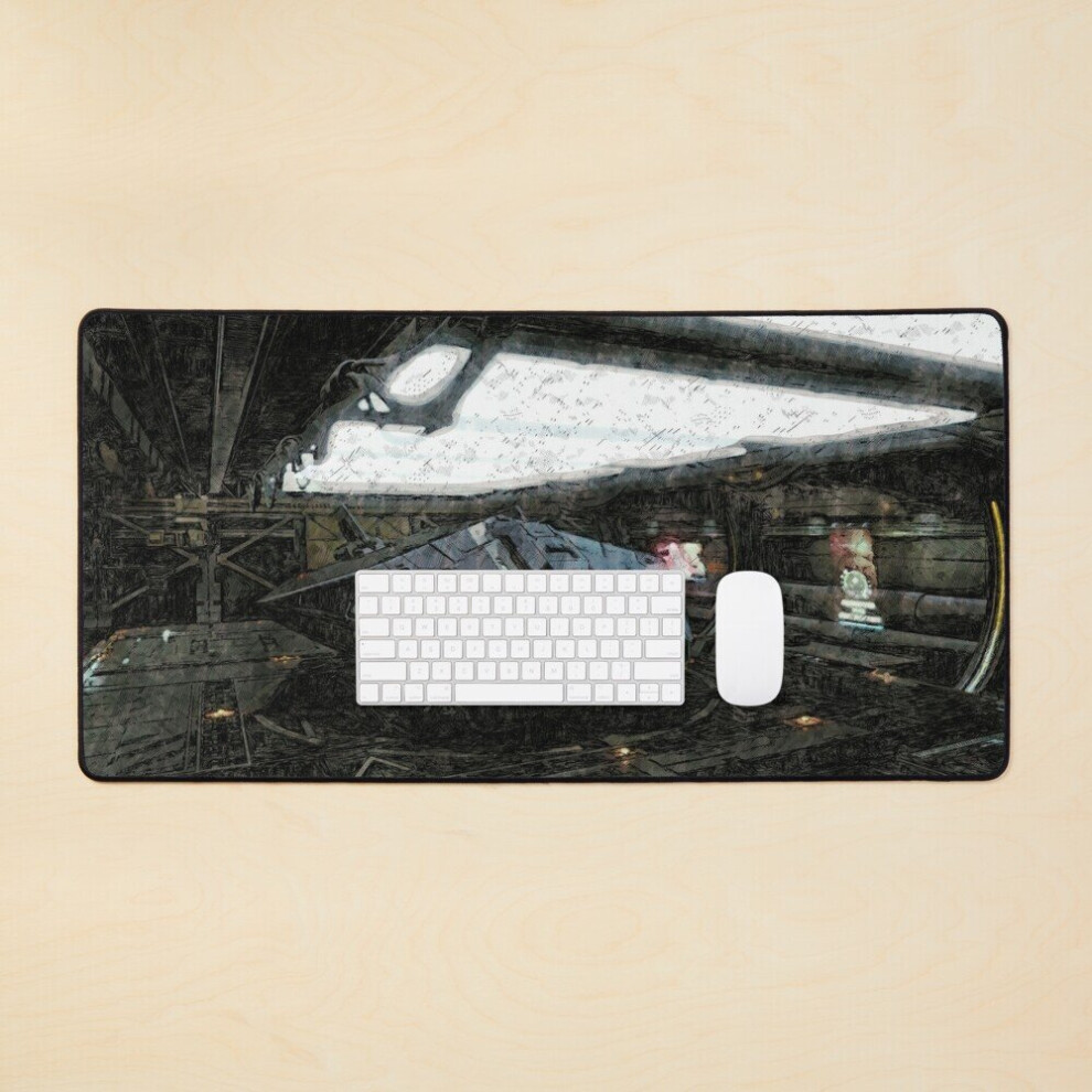 Desk Mat Elite Dangerous - Asp Explorer: Hanger Large Gaming Mouse Pad 35X16 Inch 7802738400038