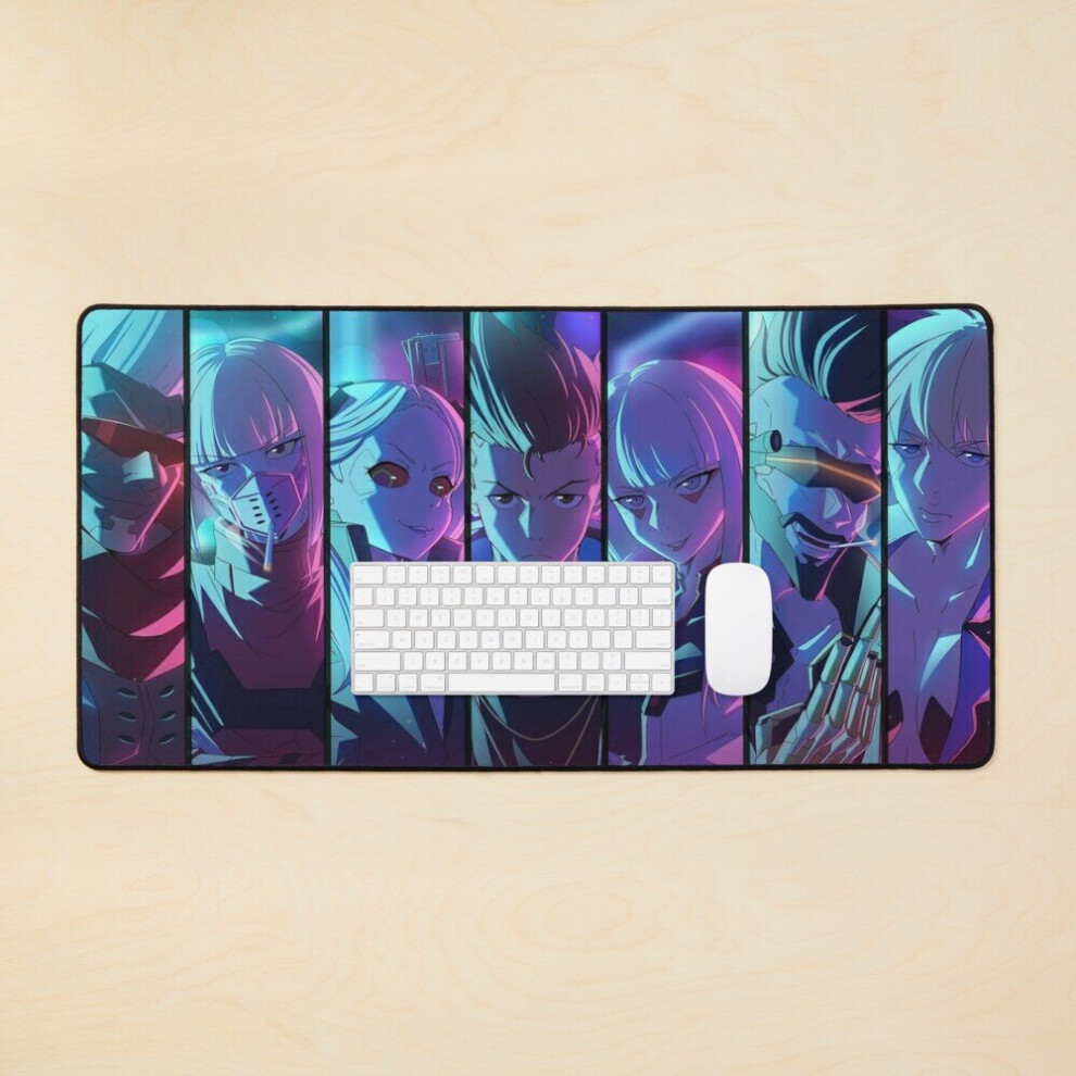 Desk Mat Cyberpunk Edgerunners Characters Large Gaming Mouse Pad 35X16 Inch 7802738348026
