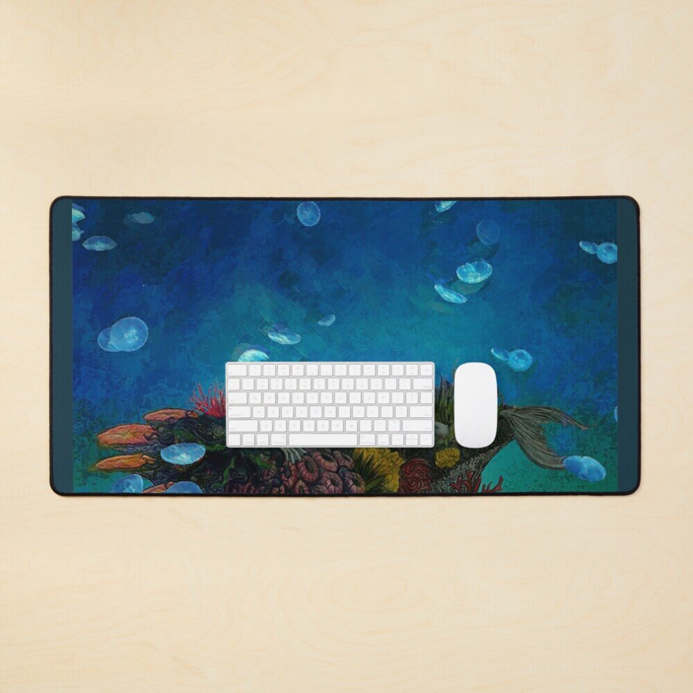 Desk Mat Mimetic Mermaid Large Gaming Mouse Pad 35X16 Inch 7802738387568