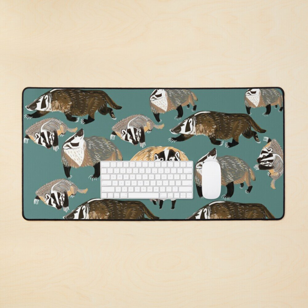 Desk Mat American Badger Running Large Gaming Mouse Pad 35X16 Inch 7802738326284
