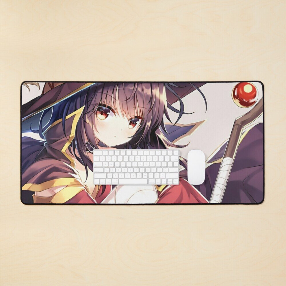 Desk Mat Megumin Konosuba Large Gaming Mouse Pad 35X16 Inch 7802738323849