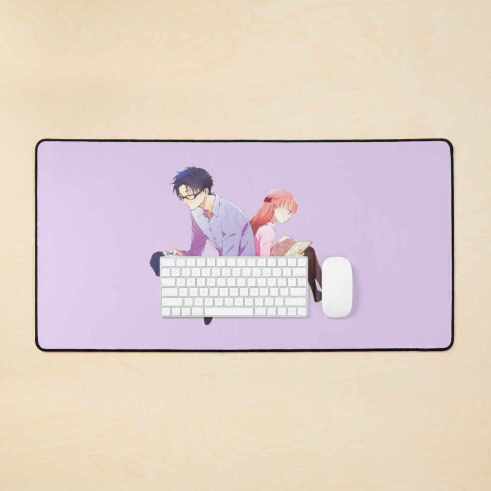 Desk Mat Wotakoi Love Is Hard For Otaku Large Gaming Mouse Pad 35X16 Inch 7802738344950