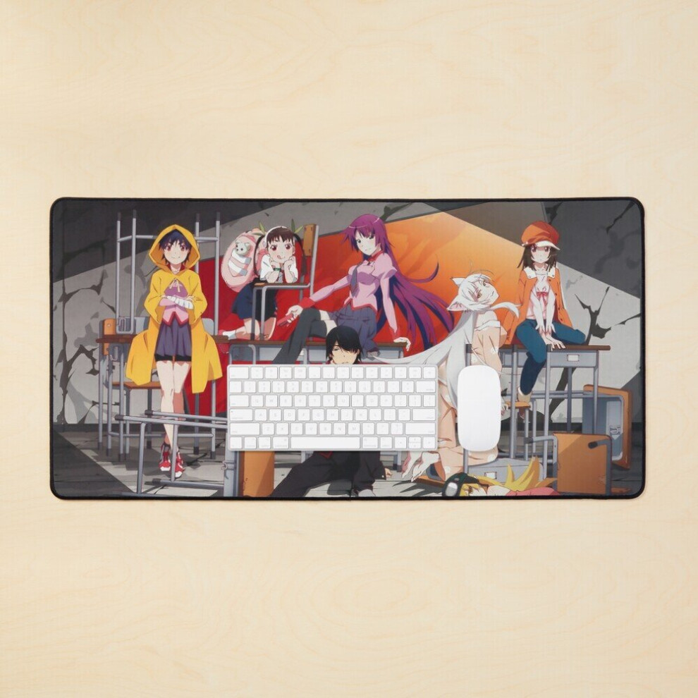 Desk Mat Monogatari Series - Group Large Gaming Mouse Pad 35X16 Inch 7802738321296