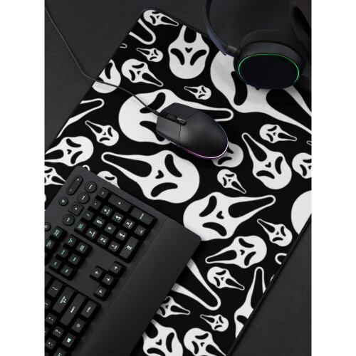 Desk Mat Ghostface repeat v2 Large Gaming Mouse Pad 35x16 inch 2