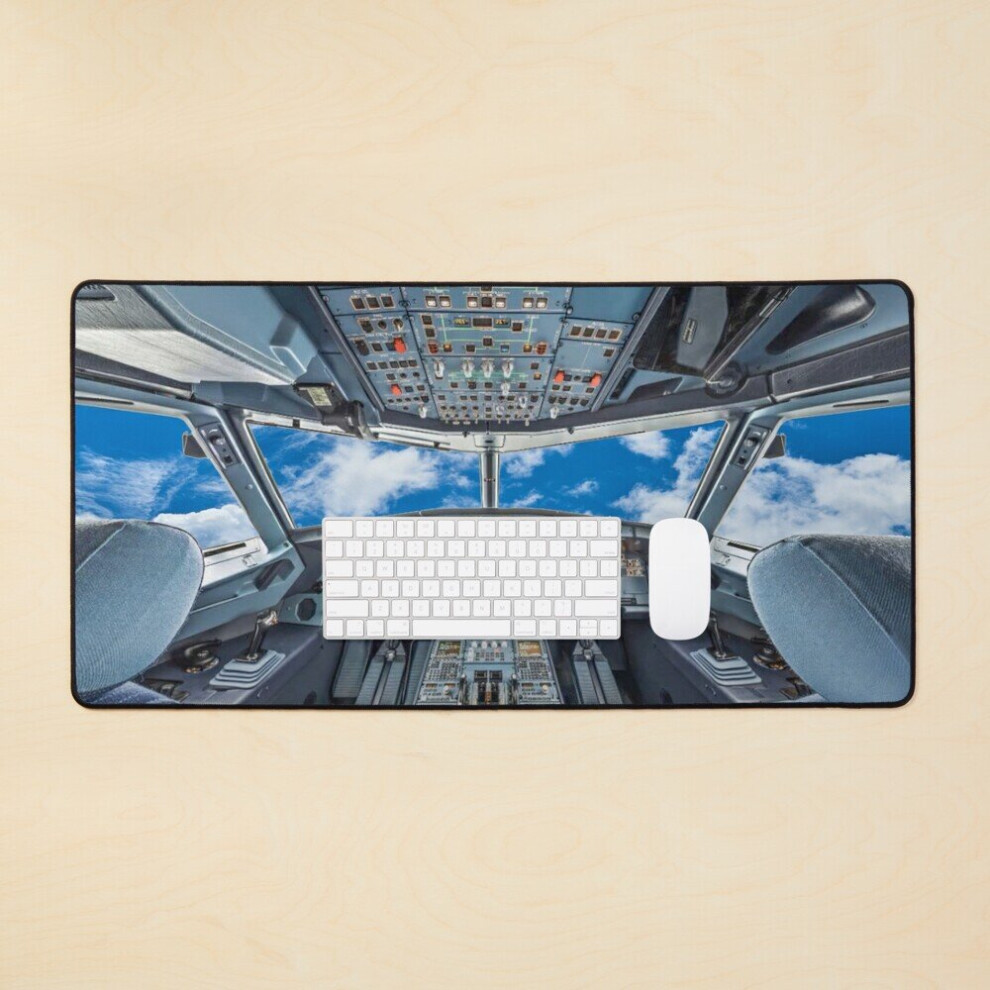 Desk Mat Airbus A320 Cockpit Large Gaming Mouse Pad 35x16 inch