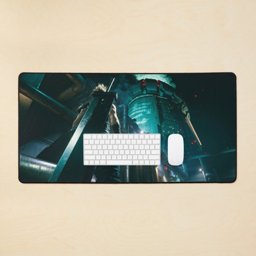 Desk Mat Cloud Strife - Mako Reactor 1 [Remake] Large Gaming Mouse Pad 35X16 Inch 7802738376302