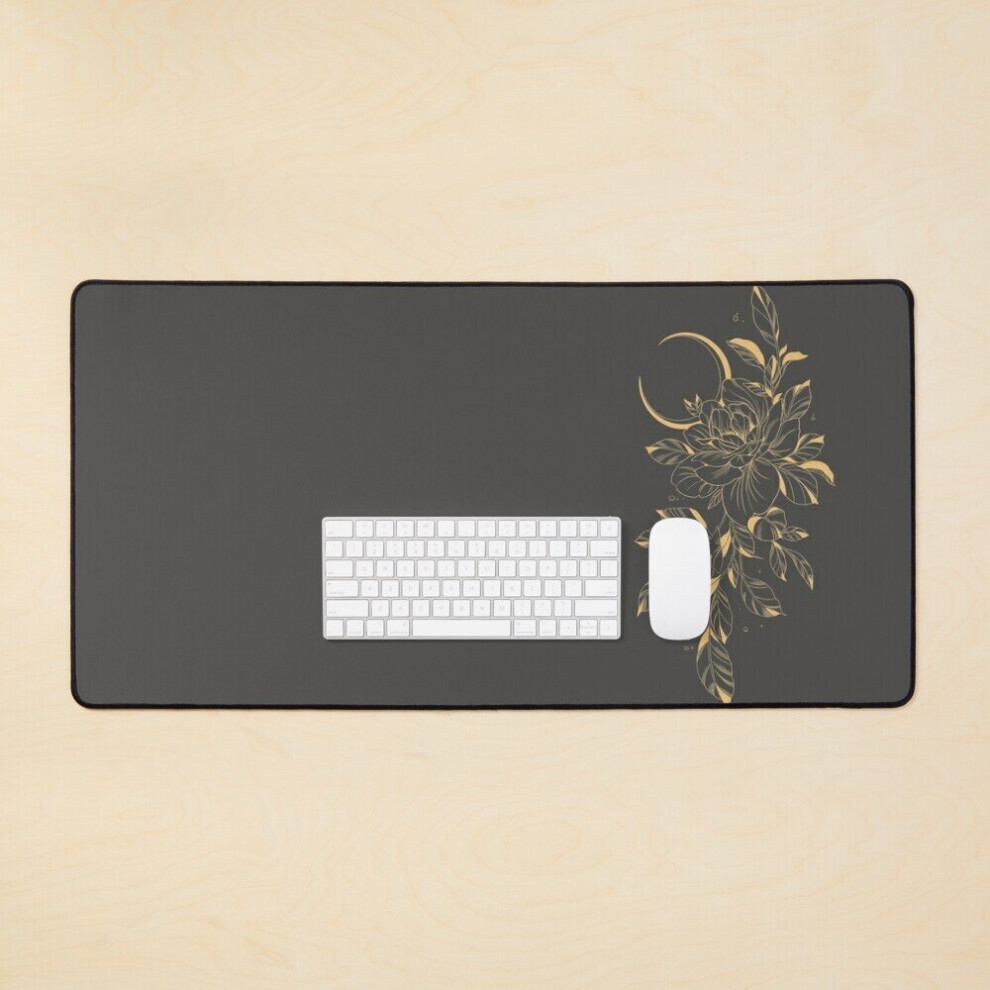 Desk Mat Moonlight Flowers Large Gaming Mouse Pad 35X16 Inch 7802738371109