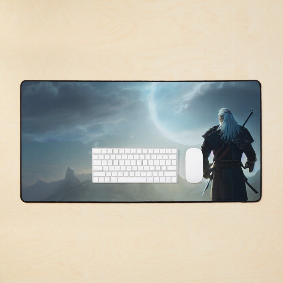 Desk Mat The Wolf Roams The Land - Fantasy - Witcher Large Gaming Mouse Pad 35X16 Inch 7802738361506