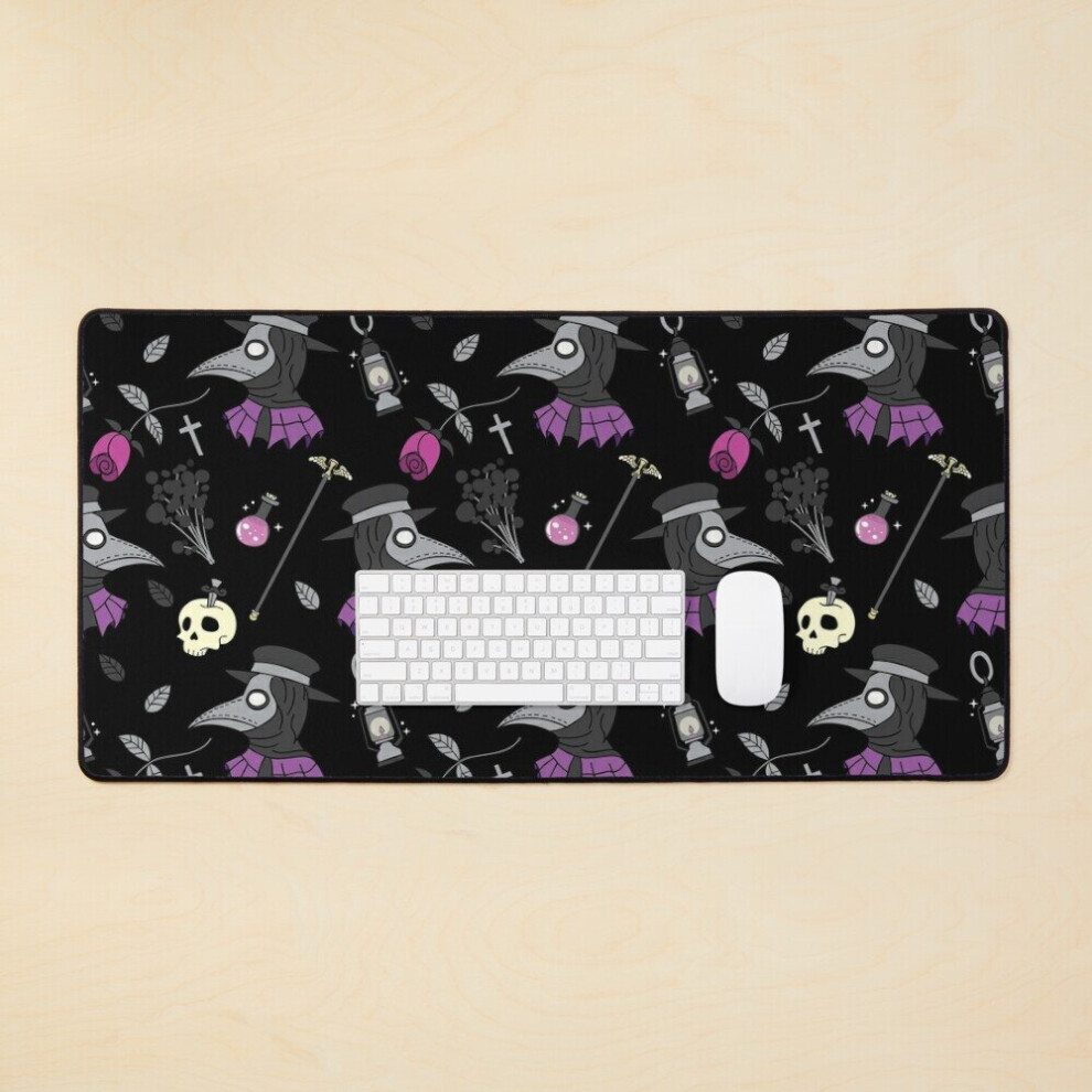 Desk Mat Plague Doctor Large Gaming Mouse Pad 35X16 Inch 7802738393279