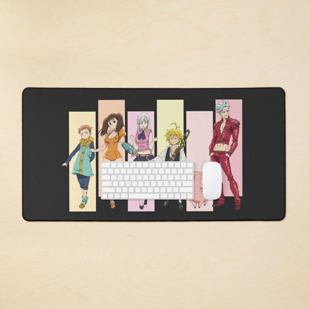 Desk Mat Seven Deadly Sins Friends Large Gaming Mouse Pad 35X16 Inch 7802738386011