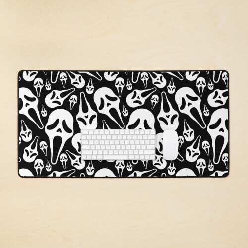 Desk Mat Ghostface repeat v2 Large Gaming Mouse Pad 35x16 inch