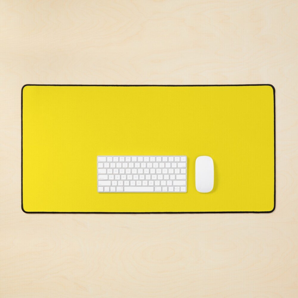 Desk Mat Lemon Large Gaming Mouse Pad 35X16 Inch Yellow 7802738326406