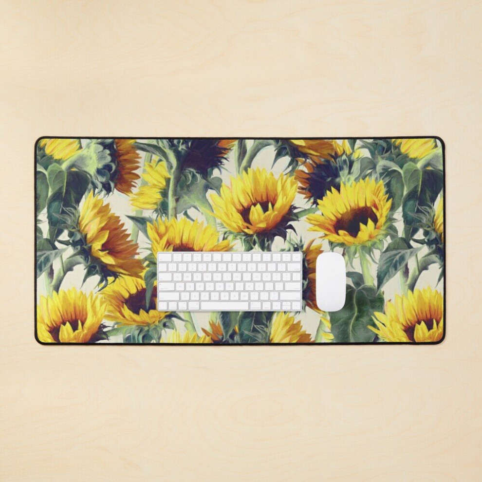 Desk Mat Sunflowers Forever Large Gaming Mouse Pad 35X16 Inch 7802738323955