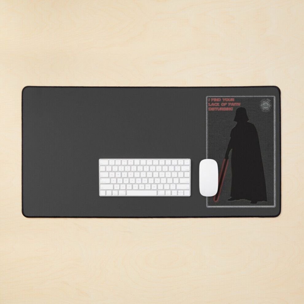 Desk Mat I Find Your Lack Of Faith Disturbing Card Large Gaming Mouse Pad 35X16 Inch 7802738345469