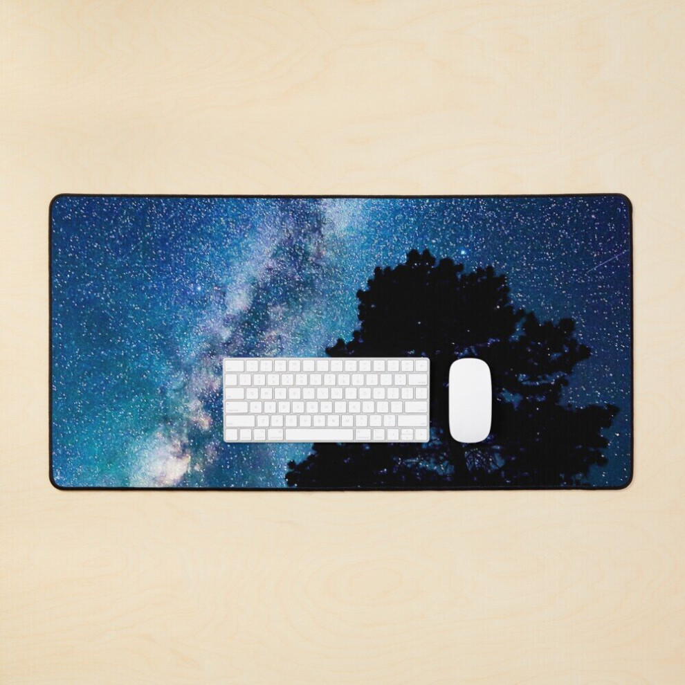 Desk Mat Silhouette Large Gaming Mouse Pad 35X16 Inch Blue 7802738338485