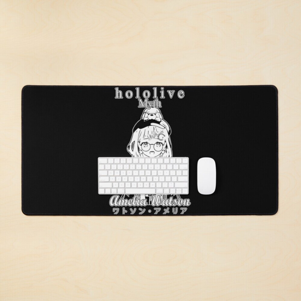 Desk Mat Amelia Watson Hololive English Holomyth Large Gaming Mouse Pad 35X16 Inch 7802738389654