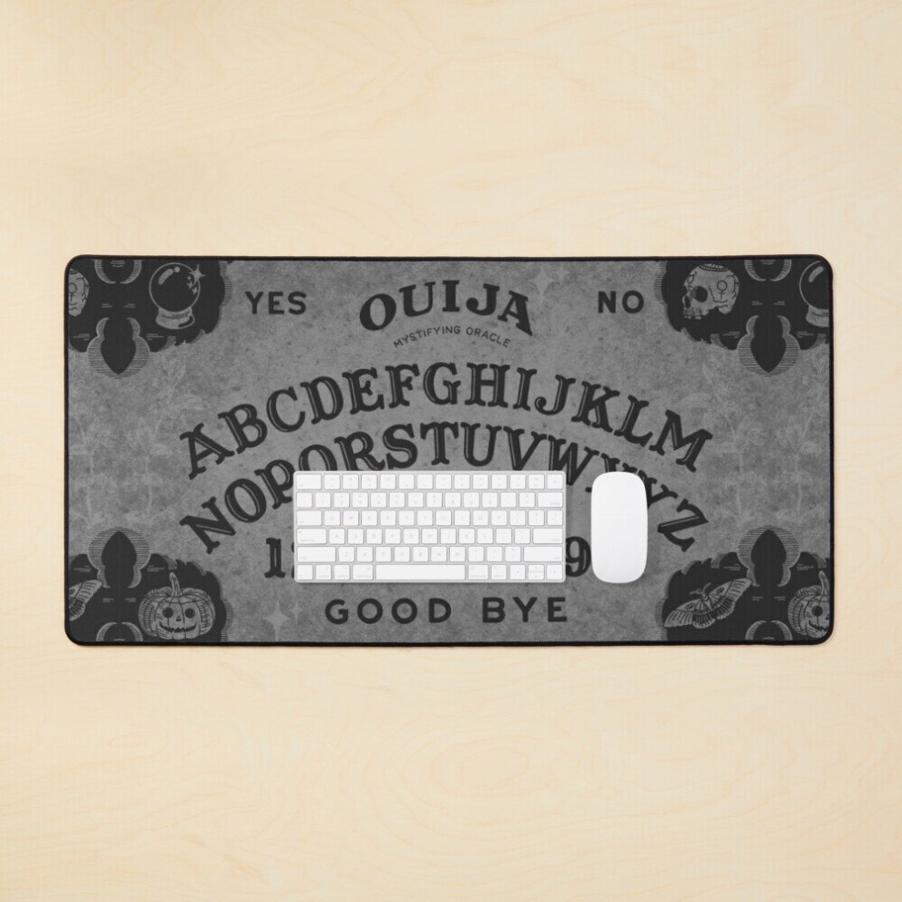 Desk Mat Ouija Board (B&W Variant) Large Gaming Mouse Pad 35X16 Inch 7802738314632