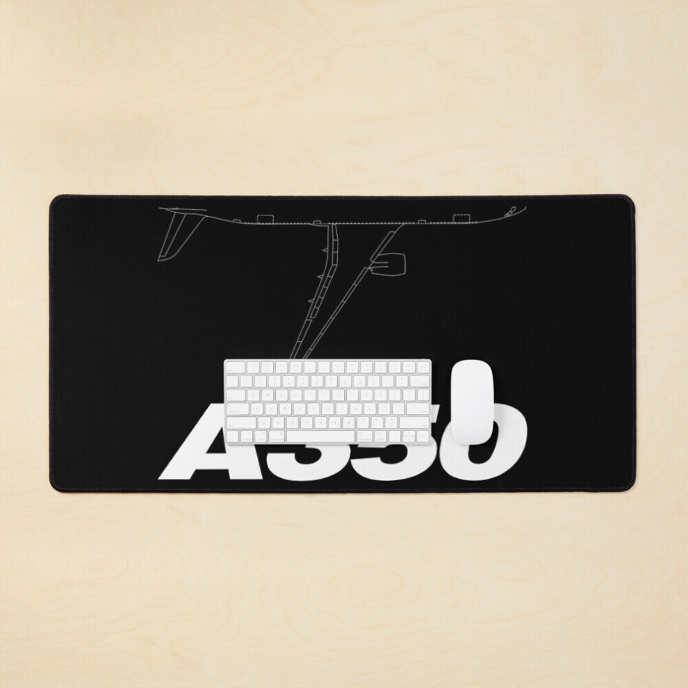 Desk Mat Airbus A350 Top View Large Gaming Mouse Pad 35X16 Inch 7802738360042