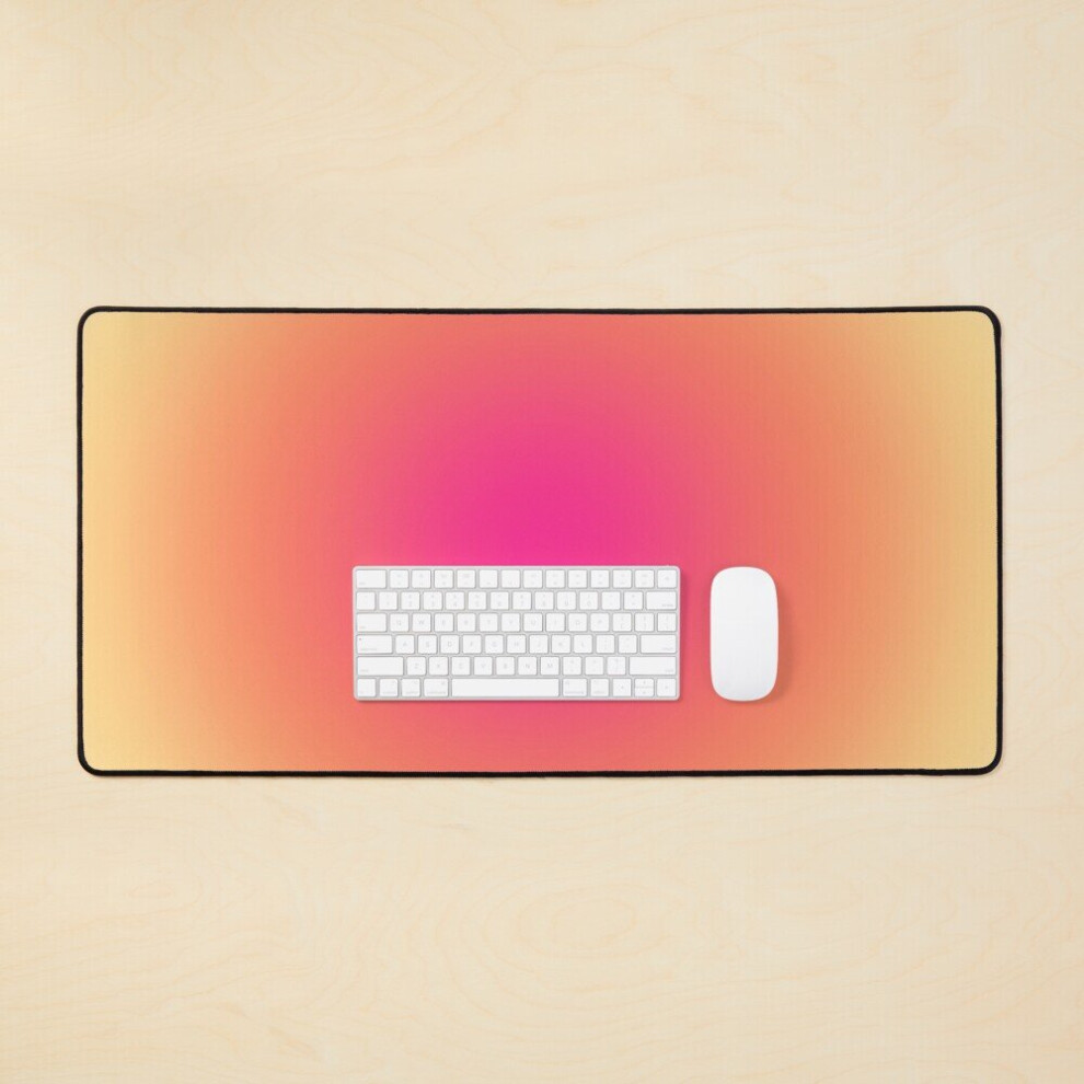 Desk Mat Gradient Print Sunset Gradient Aura Modern Aesthetic Colorful Gradient Large Gaming Mouse Pad 35X16 Inch 7802738370706