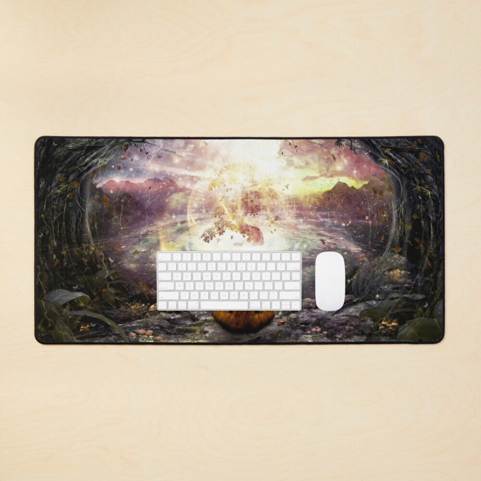 Desk Mat Nature And Time Large Gaming Mouse Pad 35X16 Inch 7802738334913