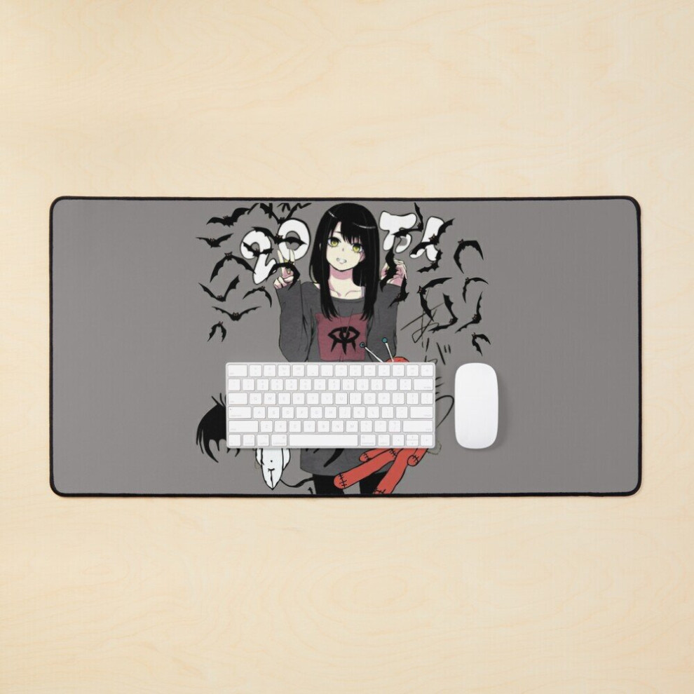 Desk Mat Spooky Mieruko Chan Large Gaming Mouse Pad 35X16 Inch 7802738374285