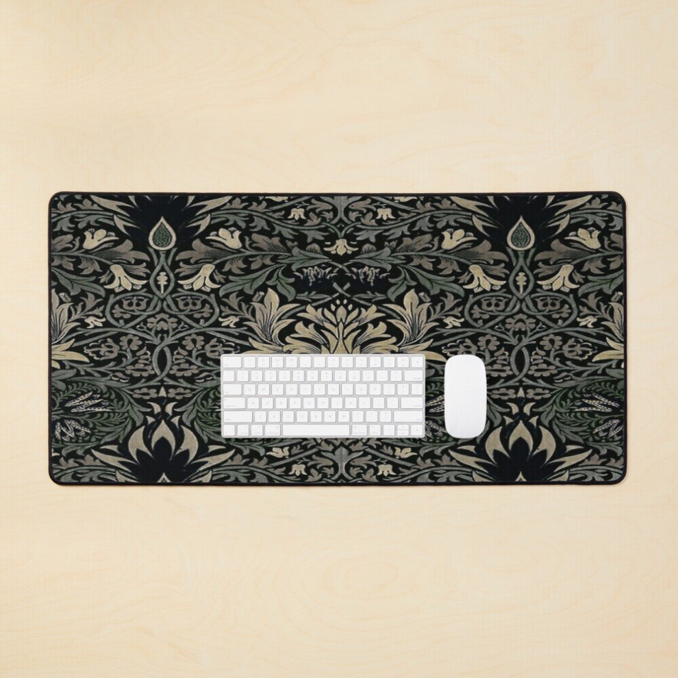 Desk Mat William Morris Floral Design,No. 01, Large Gaming Mouse Pad 35X16 Inch 7802738390438