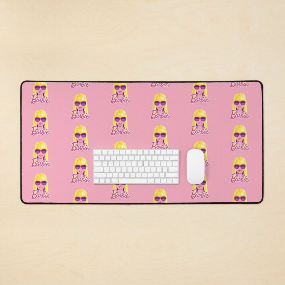 Desk Mat Barbie Large Gaming Mouse Pad 35X16 Inch Pink 7802738328943