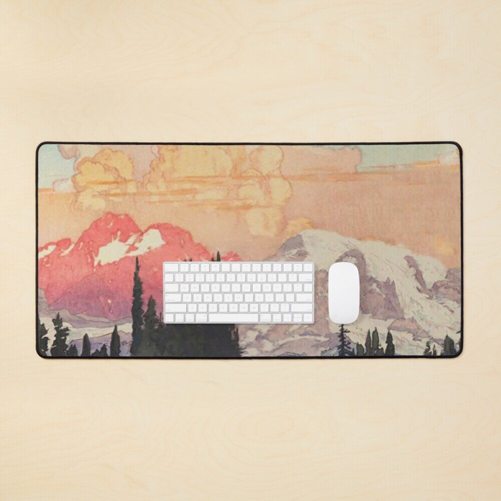 Bearlad Desk Mat Storms Over Keiisino Large Gaming Mouse Pad 35X16 Inch