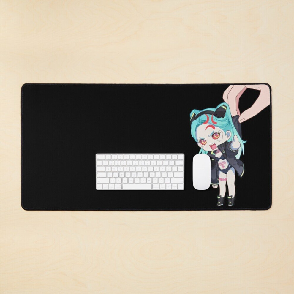 Desk Mat Chibi Rebecca Cyberpunk Edgerunners, Cyberpunk Edgerunners Rebecca, Rebecca Large Gaming Mouse Pad 35X16 Inch 7802738363944