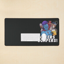 Desk Mat Cheers Scapers! Large Gaming Mouse Pad 35x16 inch