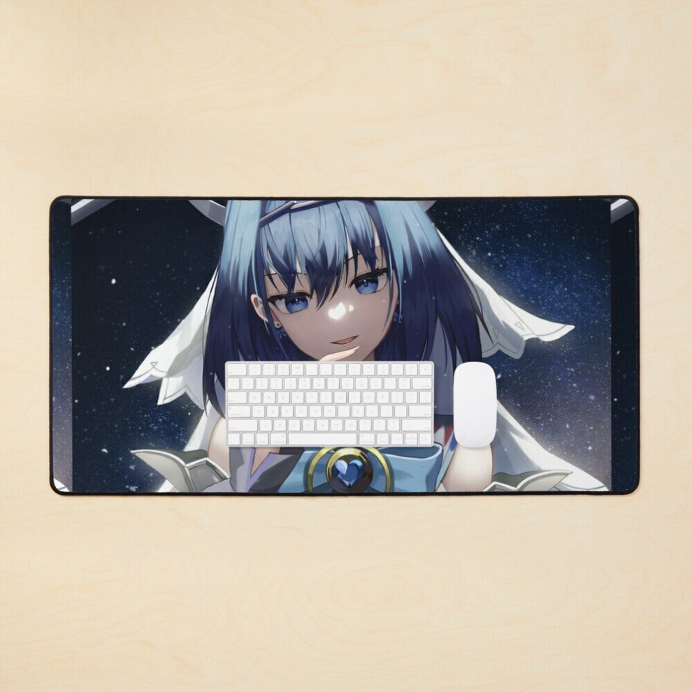 Desk Mat Ouro Kronii Large Gaming Mouse Pad 35X16 Inch 7802738326390